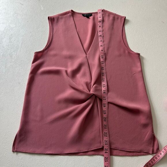Topshop Pink Twist Front Sleeveless Blouse | Size 4 | Elegant Workwear Tank - Picture 5 of 5